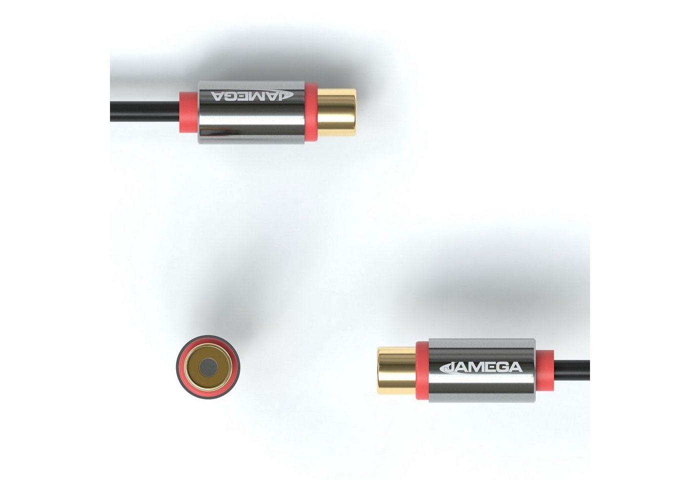 JAMEGA 0,2m Cinch Y-Adapter Audio Verteiler Y-Kabel für Subwoofer 1xStecker Audio-Adapter – Bild 5 von 5
