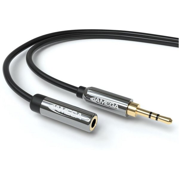 JAMEGA AUX Verlängerungskabel 3,5mm Klinke Stecker zu 3,5mm Buchse Klinkenkab Audio-Kabel, 3,5mm Klinkenstecker 3 Polig, 3,5mm Klinken Buchse (500 cm)