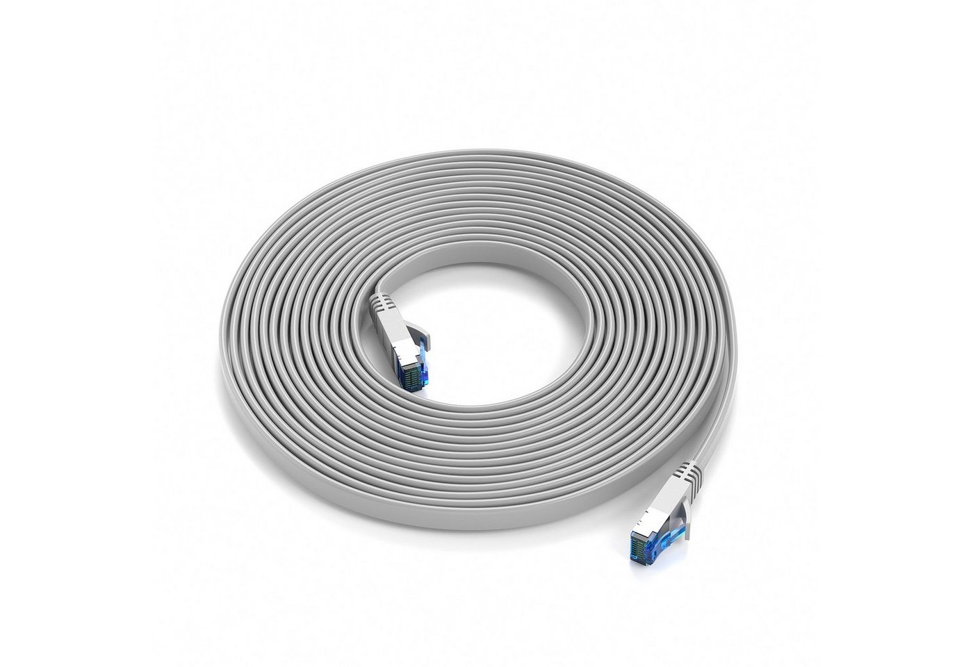 JAMEGA CAT 7 Flachkabel, RJ45 LAN Ethernet Patchkabel Netzwerk LAN-Kabel, CAT.7, RJ-45 Stecker (Ethernet) (100 cm) – Bild 2 von 5