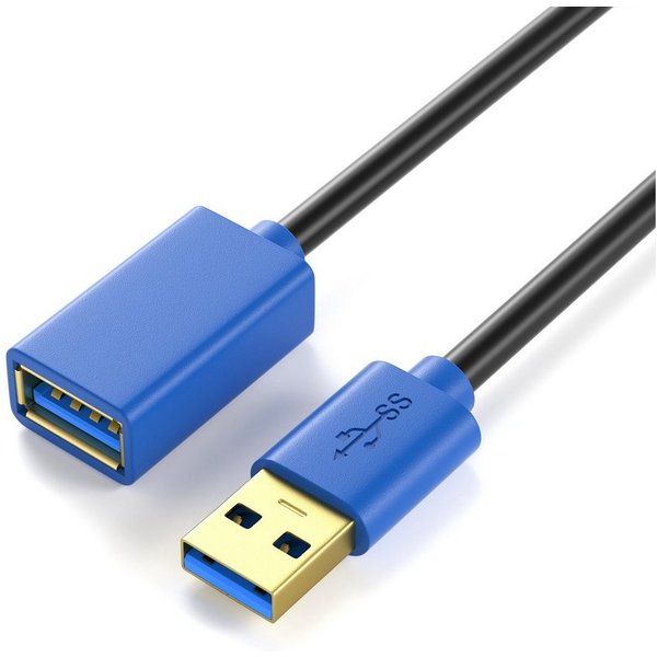 JAMEGA USB 3.0 Verlängerungskabel, USB-A Stecker zu USB-A Buchse Erweiterung USB-Kabel, USB, USB A (50 cm)