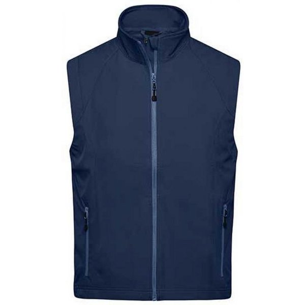 James & Nicholson Funktionsweste Herren Softshell Vest / Atmungsaktiv (2.000g/m²/24h)