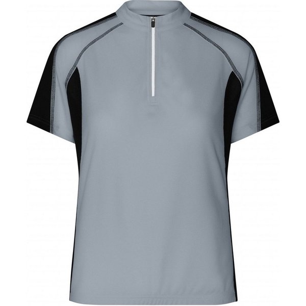 James & Nicholson Radtrikot Doppelpack Feminin tailliertes Damen Bikeshirt JN419 (Spar-Set, Doppelpack) Angenehm leichtes und atmungsaktives CoolDry®-Gewebe