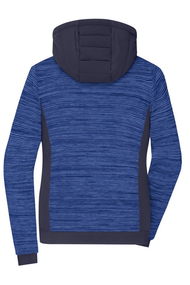 James & Nicholson Strickfleecejacke Wattierte Damen Strickfleece Jacke im attraktiven Materialmix JN1843 Hybridjacke mit wärmender Wattierung – Bild 2 von 4