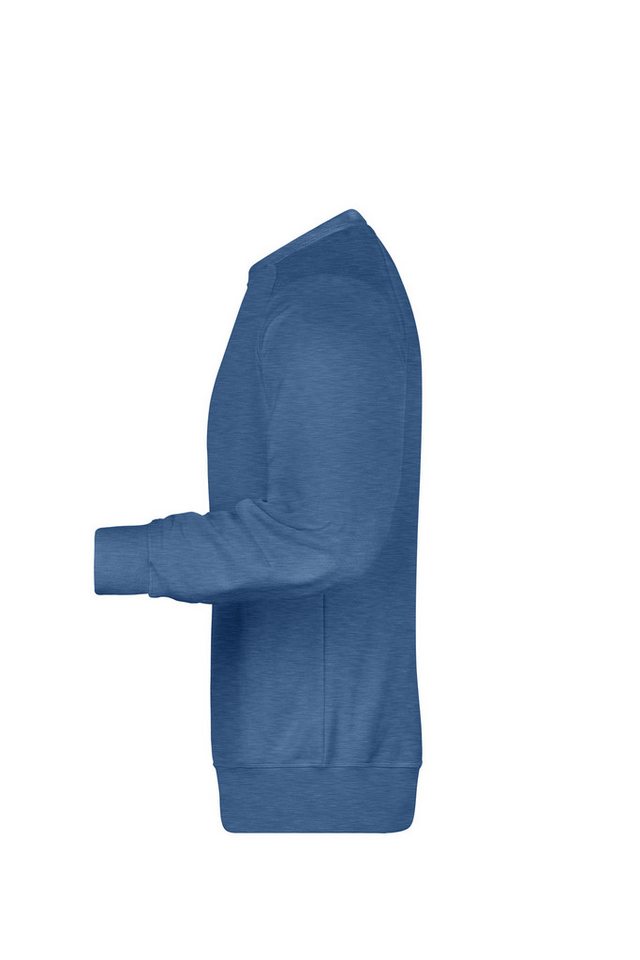 James & Nicholson Sweatshirt Herren Sweatshirt im Raglanschnitt aus Bio-Baumwolle 8022 Kragen und Armbündchen mit Elasthan – Bild 3 von 4