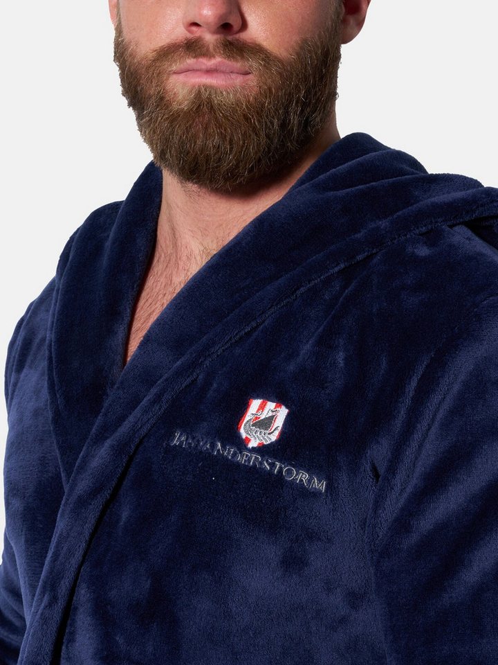 Jan Vanderstorm Bademantel FRODE, Langform, 100 % Polyester, - – Bild 5 von 5
