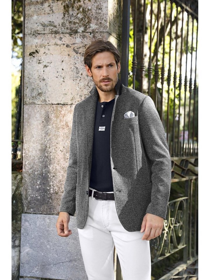 Jan Vanderstorm Jerseysakko ALBIN leichter Polyester-Viskose-Mix – Bild 5 von 5