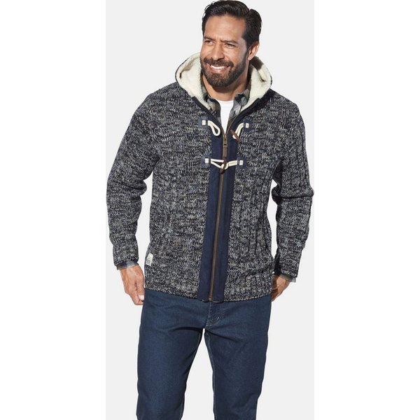Jan Vanderstorm Kapuzenstrickjacke EIRBORG mit markanten Knebelknöpfen