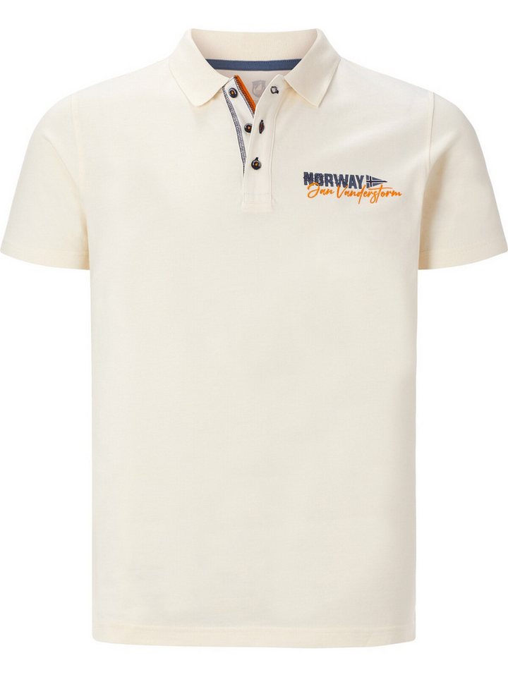 Jan Vanderstorm Poloshirt JAKOV mit Kontrast-Knopfleiste – Bild 3 von 5
