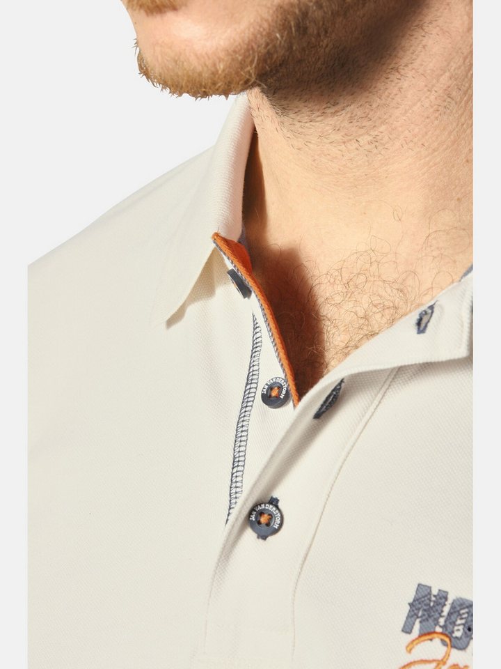 Jan Vanderstorm Poloshirt JAKOV mit Kontrast-Knopfleiste – Bild 4 von 5