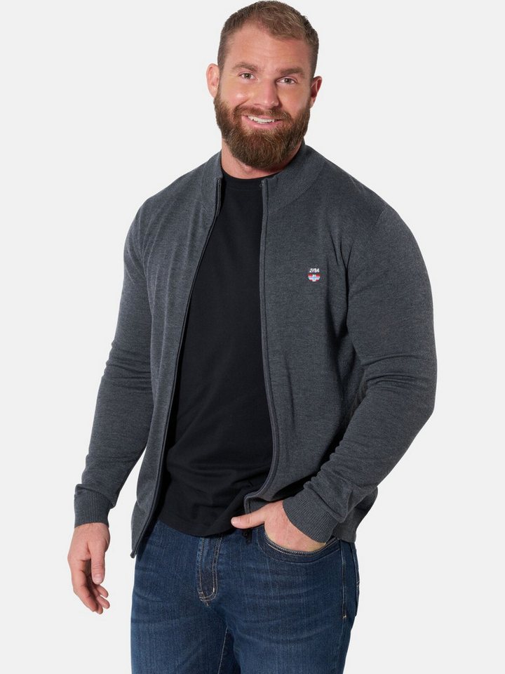 Jan Vanderstorm Strickjacke AGNER mit Zwei-Wege-Reißverschluss – Bild 2 von 5