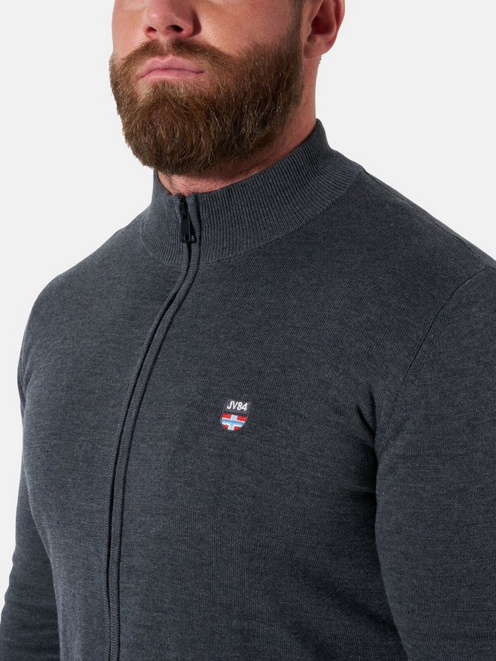 Jan Vanderstorm Strickjacke AGNER mit Zwei-Wege-Reißverschluss – Bild 5 von 5