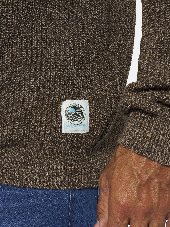 Jan Vanderstorm Strickpullover TJUSE aus dreifarbigem Grobstrick – Bild 5 von 5