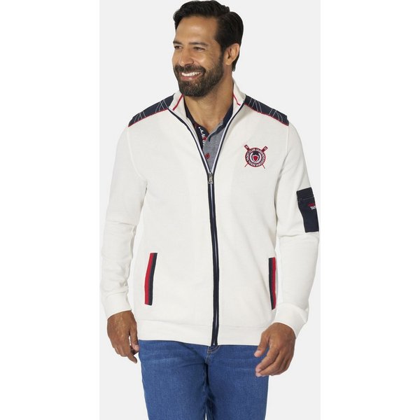 Jan Vanderstorm Sweatjacke ATLI mit trendigen Kontrasten
