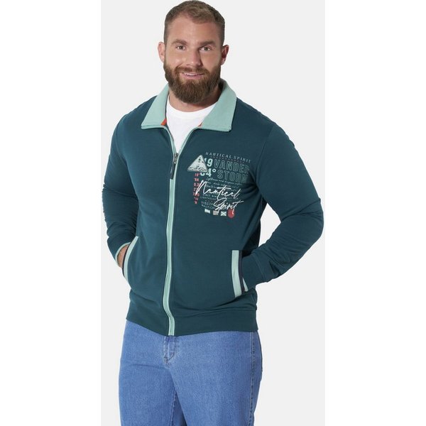Jan Vanderstorm Sweatjacke LINDSEN mit elastischem Saumbund