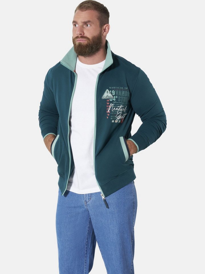 Jan Vanderstorm Sweatjacke LINDSEN mit elastischem Saumbund – Bild 2 von 5