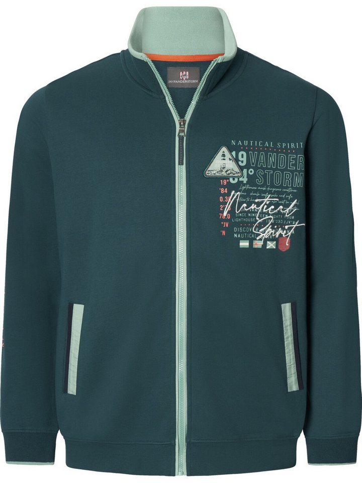 Jan Vanderstorm Sweatjacke LINDSEN mit elastischem Saumbund – Bild 4 von 5
