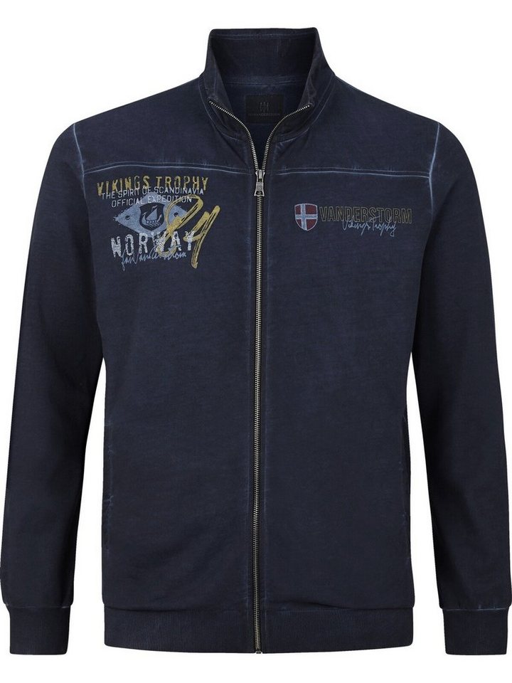 Jan Vanderstorm Sweatjacke SIVID, oil-dyed Optik – Bild 3 von 5