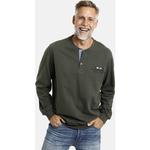 Jan Vanderstorm Sweatshirt VILJAR +Fit Kollektion, Bauchschnitt