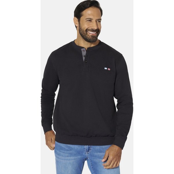 Jan Vanderstorm Sweatshirt VILJAR +Fit Kollektion, Bauchschnitt