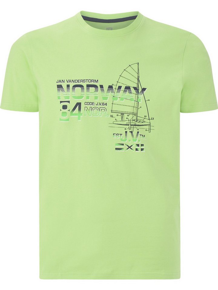 Jan Vanderstorm T-Shirt EILI mit Norwegen-Print – Bild 3 von 4