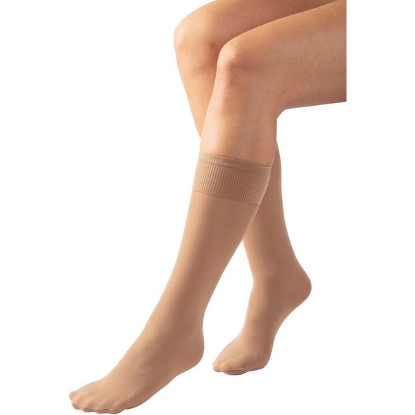 Janastyle Kniestrümpfe Microfaser Kniestrümpfe, gummilos und extrabreitem Komfortbund, bequem (10-Paar) weich, sehr haltbar, blickdicht, atmungsaktiv, kein Eins
