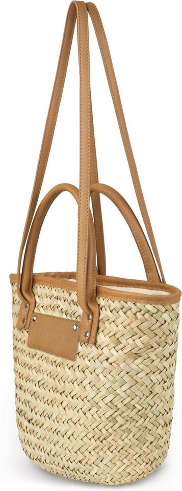 Janice Strandtasche Strohkorb 6 Liter Nabon, Damen Handtasche Sommertasche – Bild 2 von 5