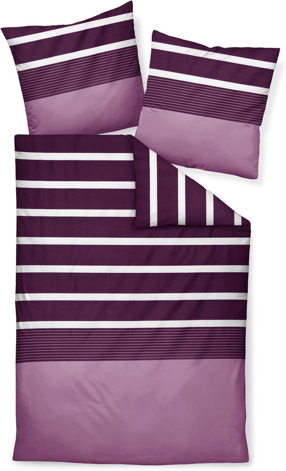 Janine Bettwäsche J. D., Mako-Satin, 2 teilig, Bettwäsche im Streifen-Design in verschiedenen Qualitäten – Bild 2 von 2
