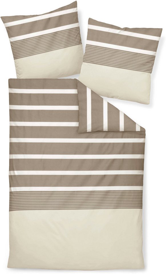 Janine Bettwäsche J. D., Mako-Satin, 2 teilig, Bettwäsche im Streifen-Design in verschiedenen Qualitäten – Bild 2 von 2