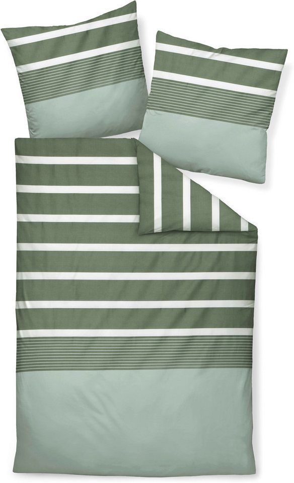 Janine Bettwäsche J. D., Mako-Satin, 2 teilig, Bettwäsche im Streifen-Design in verschiedenen Qualitäten – Bild 2 von 2