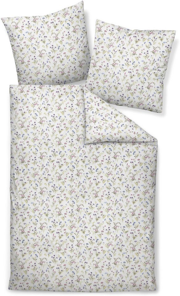 Janine Bettwäsche Noru, Satin, 2 teilig, in Gr. 135x200, 100% Baumwolle, Blumen-Design, tolle Qualität – Bild 2 von 2