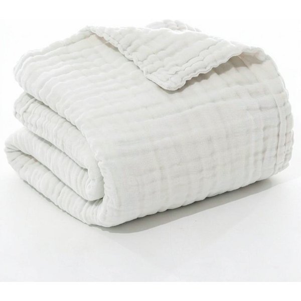 Wohndecke Musselin Decke Sofadecke, JASLIFE, Baumwolldecke,100% Baumwolle