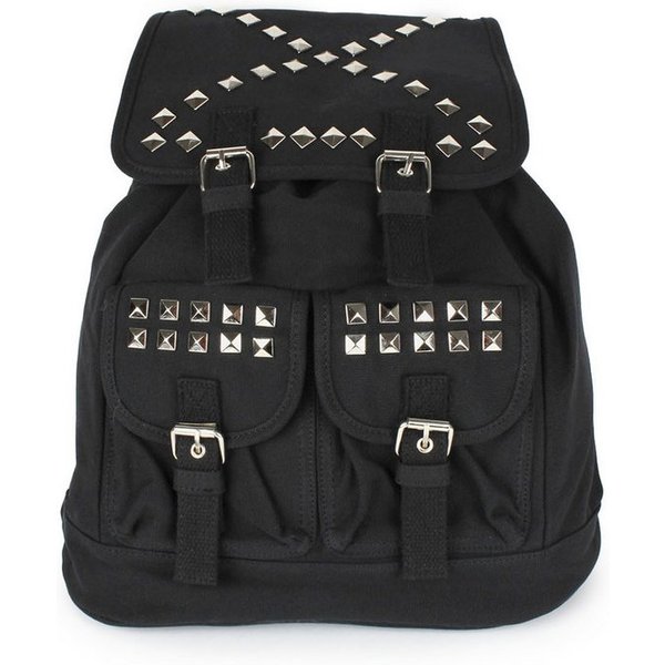 Jawbreaker Rucksack Studded Canvas, Backpack Punk Goth Gothic Pyramiden Nieten