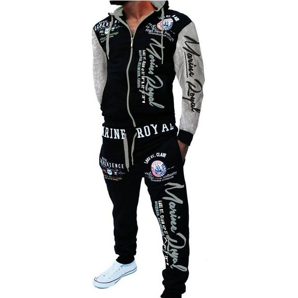 Jaylvis Jogginganzug Herren Trainingsanzug Freizeitanzug Sportanzug Streetwear Fitness, Jacke mit Kapuze