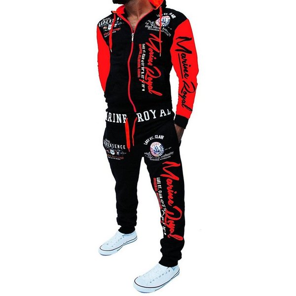 Jaylvis Jogginganzug Herren Trainingsanzug Freizeitanzug Sportanzug Streetwear Fitness, Jacke mit Kapuze