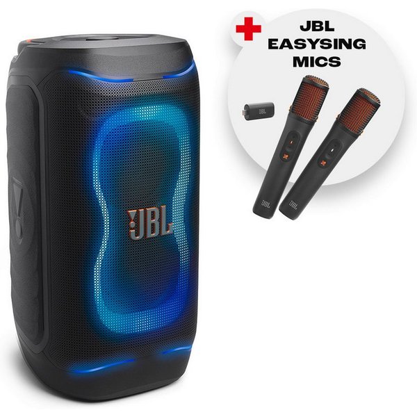 JBL Set: PartyBox 130 + Easysing Mics (UVP 159,99) Party-Lautsprecher (Bluetooth, 200 W)