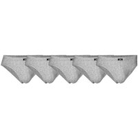 JBS Herren Slip, 5er Pack - Mini-Slip, Single Jersey, Cotton, einfarbig, Größe M in Grau