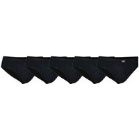 JBS Herren Slip, 5er Pack - Mini-Slip, Single Jersey, Cotton, einfarbig, Größe L in Schwarz