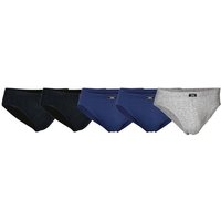 JBS Herren Slip, 5er Pack - Mini-Slip, Single Jersey, Cotton, einfarbig, Größe L in Schwarz