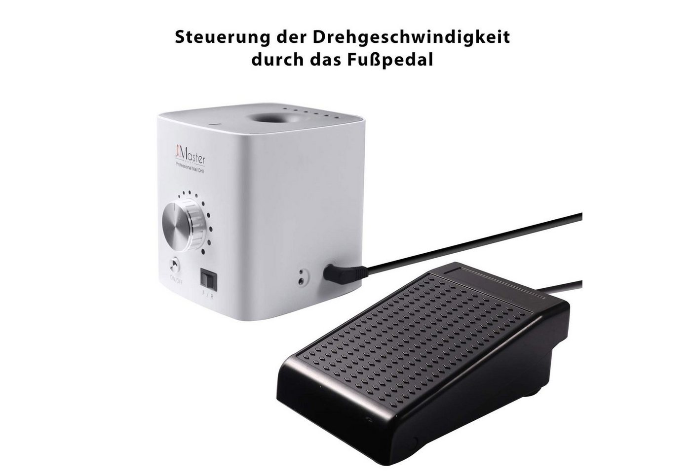 JCMaster Maniküre-Pediküre-Set, Nagelfräser 30000RPM inkl.6 Bits & Fußpedal – Bild 4 von 5