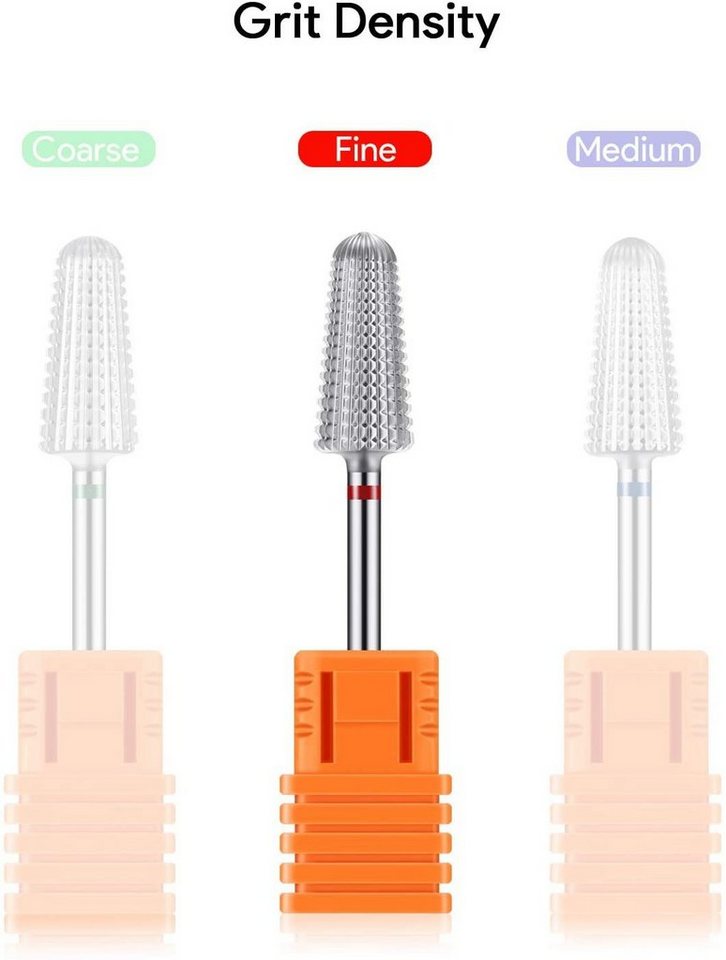 JCMaster Maniküre-Pediküre-Set, Nagelfräser Hartmetall Aufsatz Bit 2,35mm – Bild 5 von 5