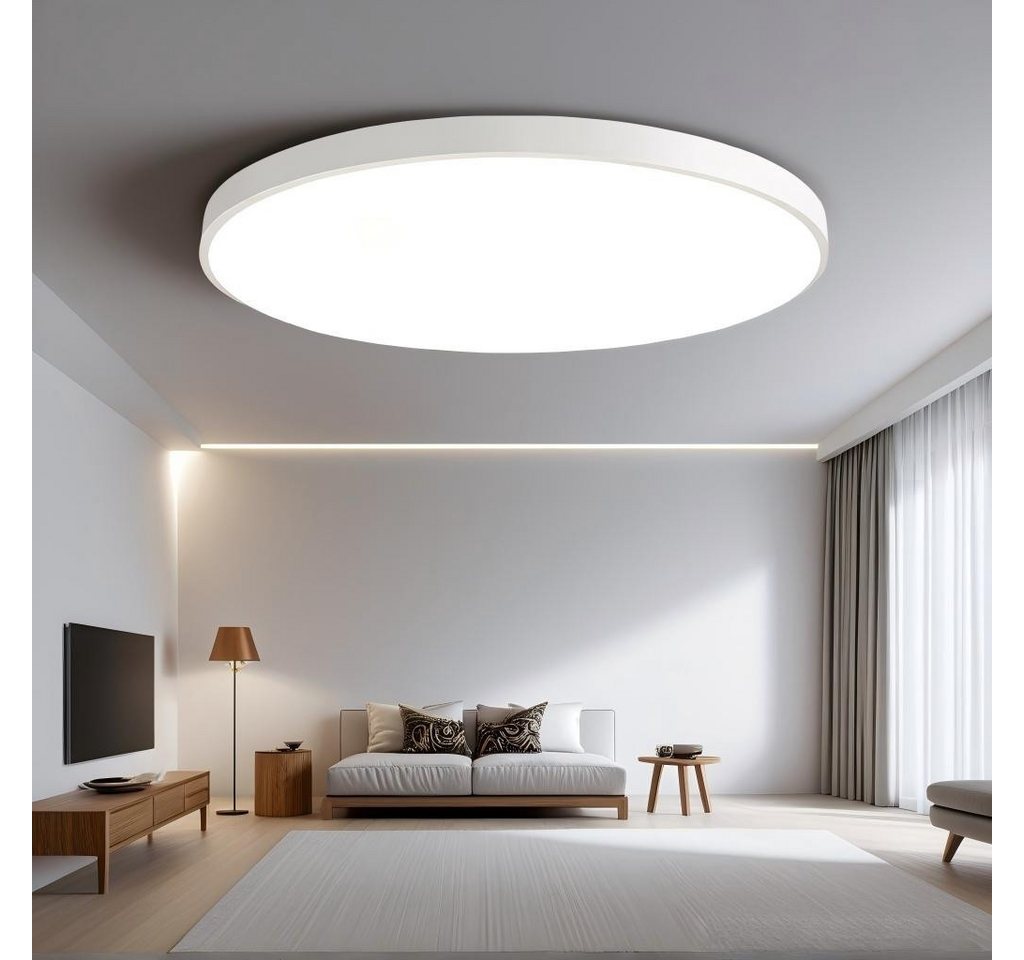 JDONG LED Deckenleuchte groß Deckenlampe Wohnzimmer 72/90W Dimmbar Durchmesser 58/78CM Rund, LED fest integriert, stufenlos dimmbar – Bild 4 von 5