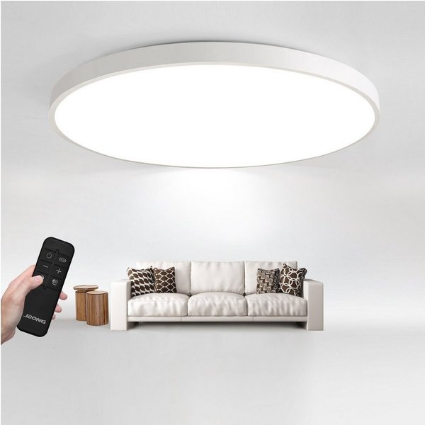 JDONG LED Deckenleuchte groß Deckenlampe Wohnzimmer 72W/80W/90W Dimmbar Durchmesser, LED fest integriert, 58CM/78CM Rund Deckenlampe, stufenlos dimmbar