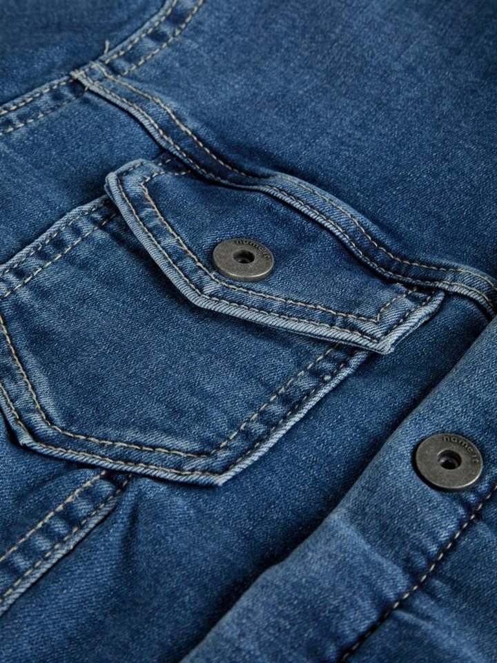 Name It Jeansjacke Name It Kinder Übergangsjacke Jeans Lammfellimitat 116 – Bild 5 von 5