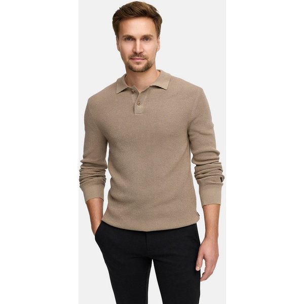 JEFF Strickpullover Herren JFTristan polo Pullover Herrenpullover mit Polokragen und Knopfleiste