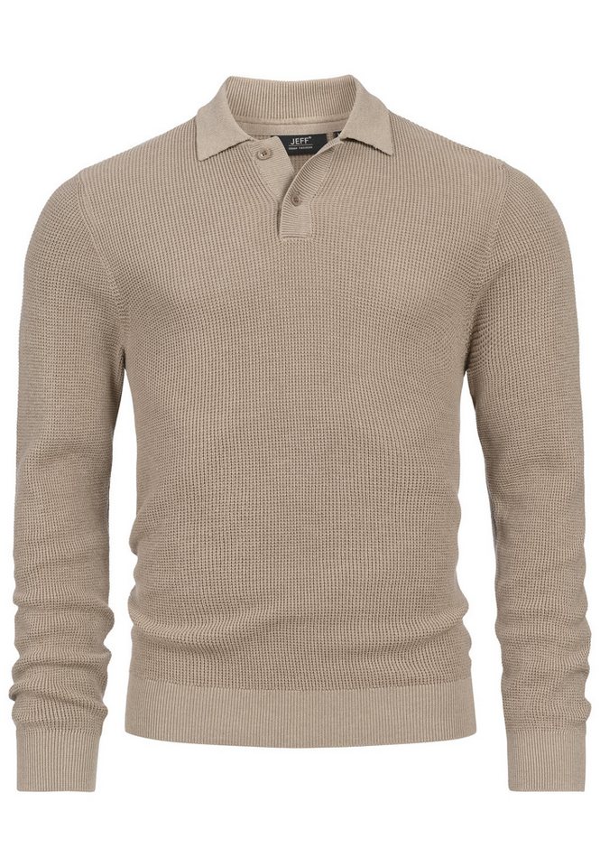 JEFF Strickpullover Herren JFTristan polo Pullover Herrenpullover mit Polokragen und Knopfleiste – Bild 2 von 5