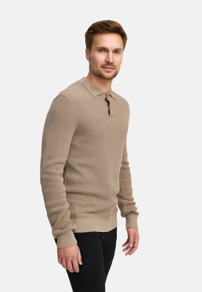 JEFF Strickpullover Herren JFTristan polo Pullover Herrenpullover mit Polokragen und Knopfleiste – Bild 3 von 5