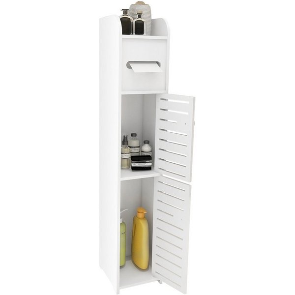 JEOBEST Badkommode, (1-St), Schmal mit 2 Tür, 17x15x78 cm