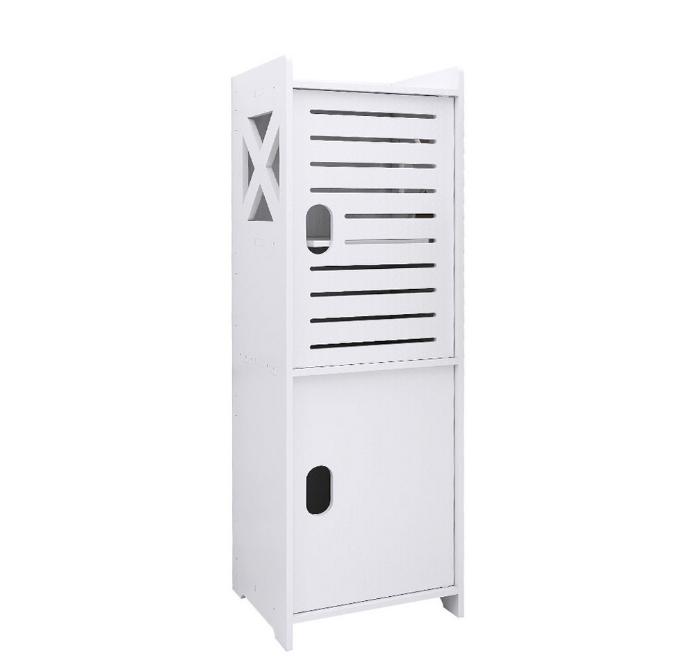 JEOBEST Badkommode Aufbewahrungsschrank, kleiner Schrank, (1-St, Badregal), Schmal mit Tür, 24x22x75 cm – Bild 5 von 5