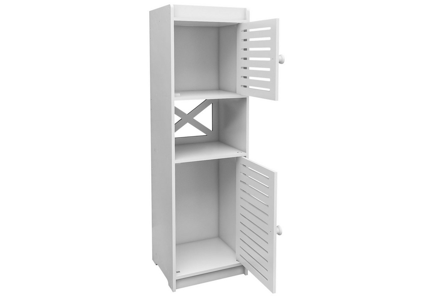 JEOBEST Badkommode Badezimmerschrank, Badschrank, schmales Badregal, (1-St, Badregal), Schmal mit 2 Tür, 22x20x75 cm – Bild 3 von 5