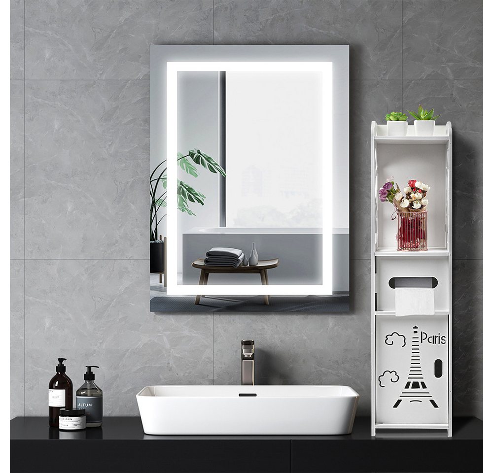 JEOBEST Badkommode Badschrank,Toilettenschrank für Kleinen Raum Platzsparend, (1-St, Badregal), Schmal mit Tür, 20x20x80 cm – Bild 3 von 5
